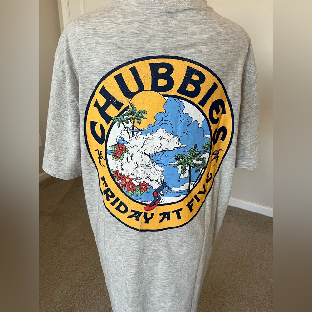 NWT Chubbies Gray Short Sleeve TShirt Size XL - Picture 4 of 7